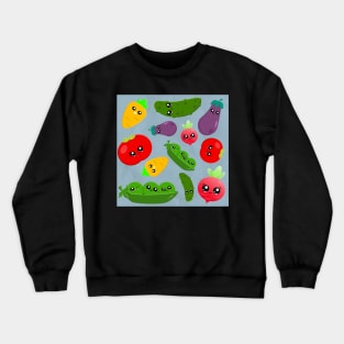 Cute Veg Pattern Crewneck Sweatshirt